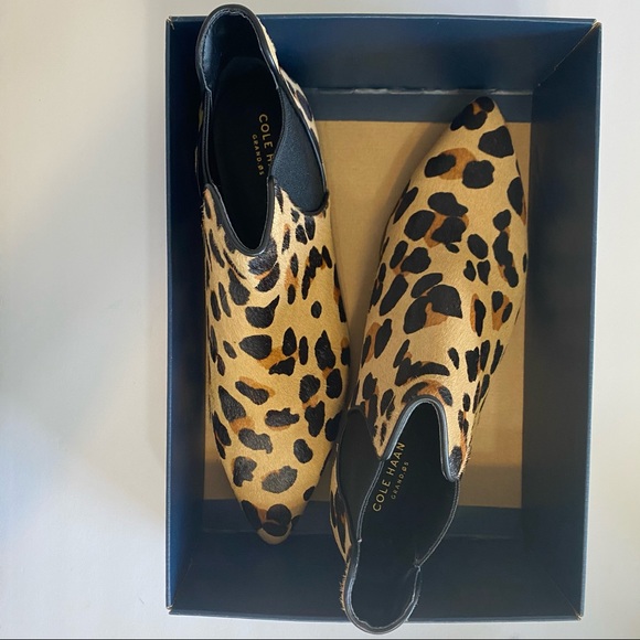 cole haan leopard print booties